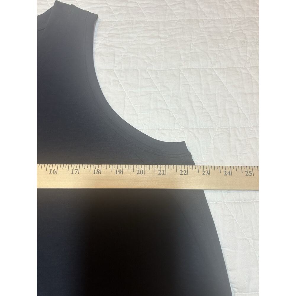 Athleta Tank Top Womens 1X Black Solid Stretch Round Neck Sleeveless Activewear - Picture 2 of 6